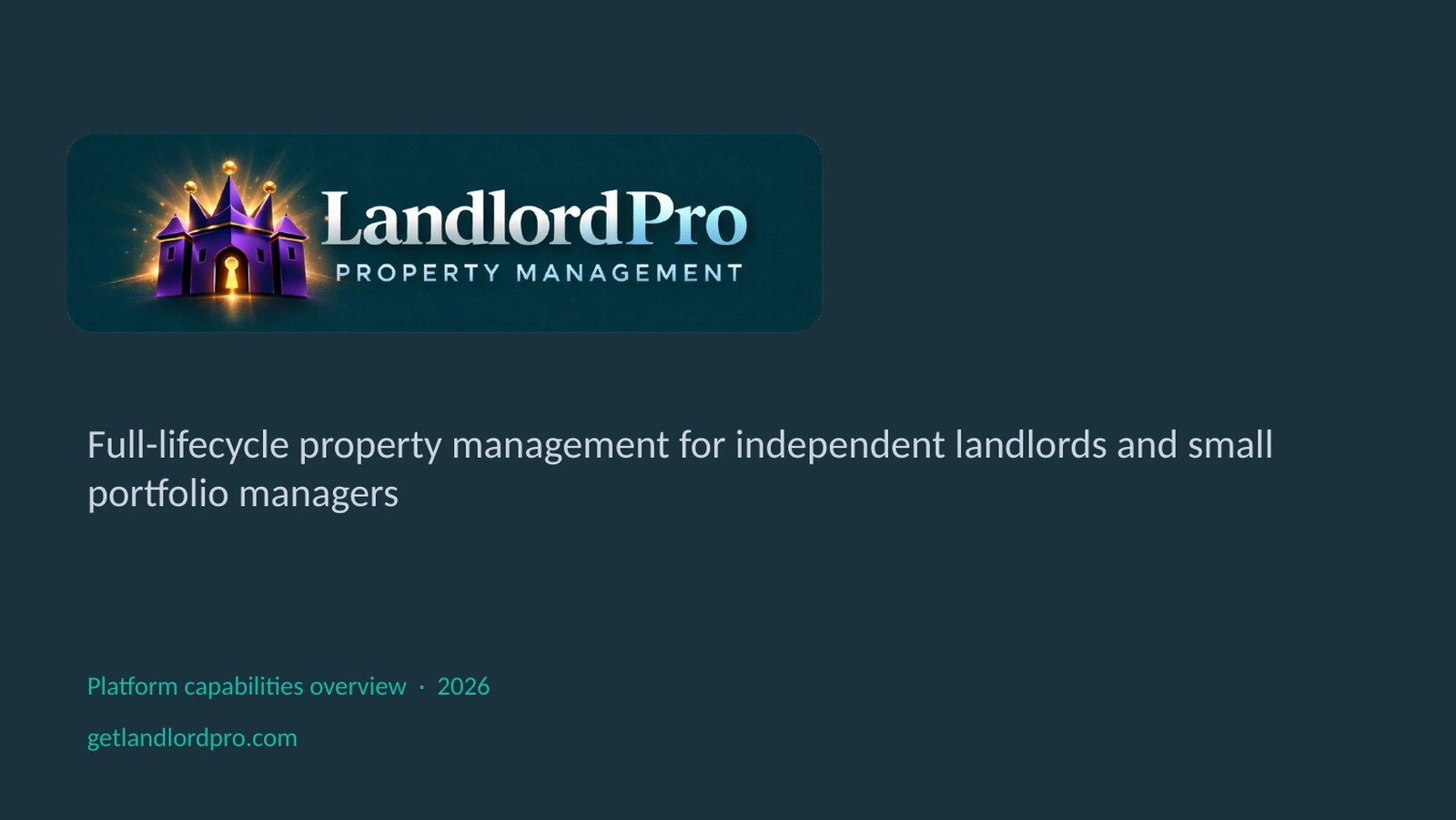 LandlordPro - full-lifecycle property management for independent landlords