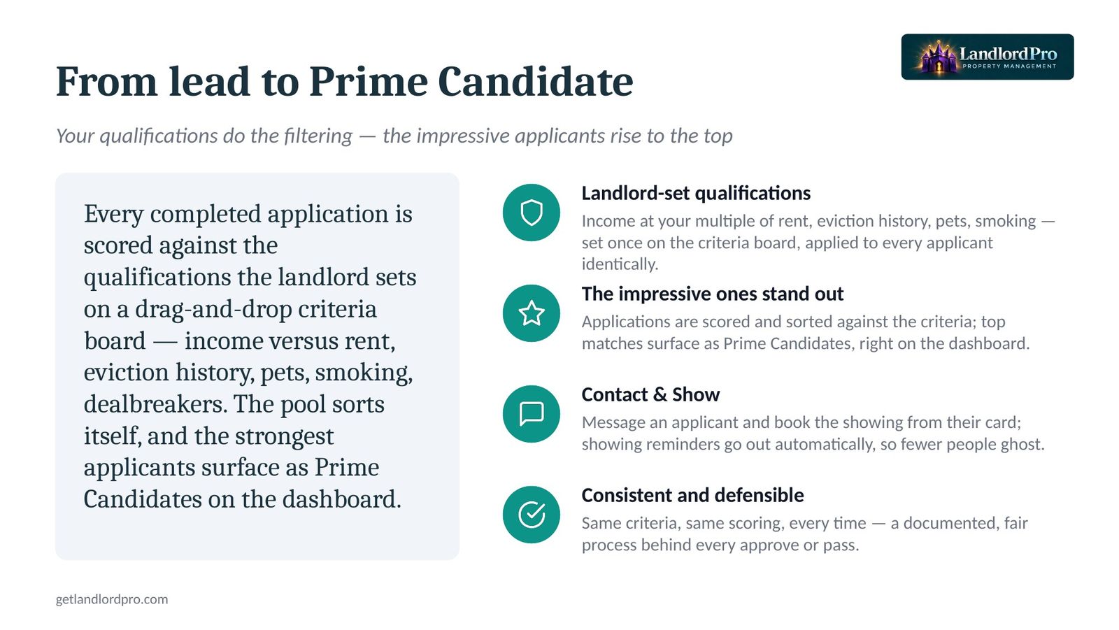From lead to Prime Candidate - applicant qualification and ranking