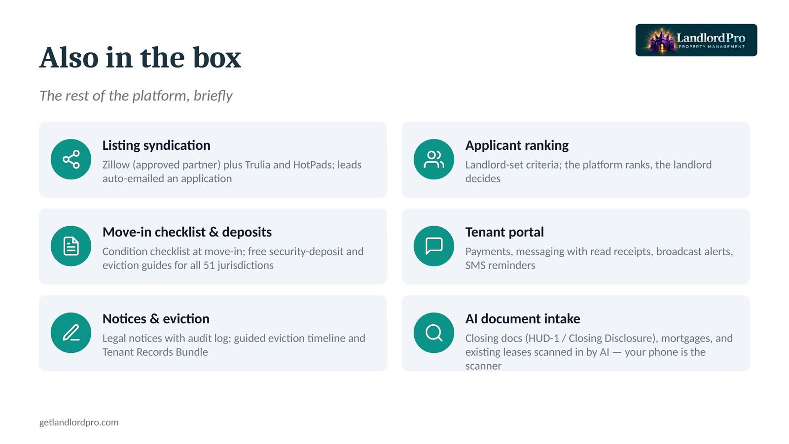 Also in the box - more platform features