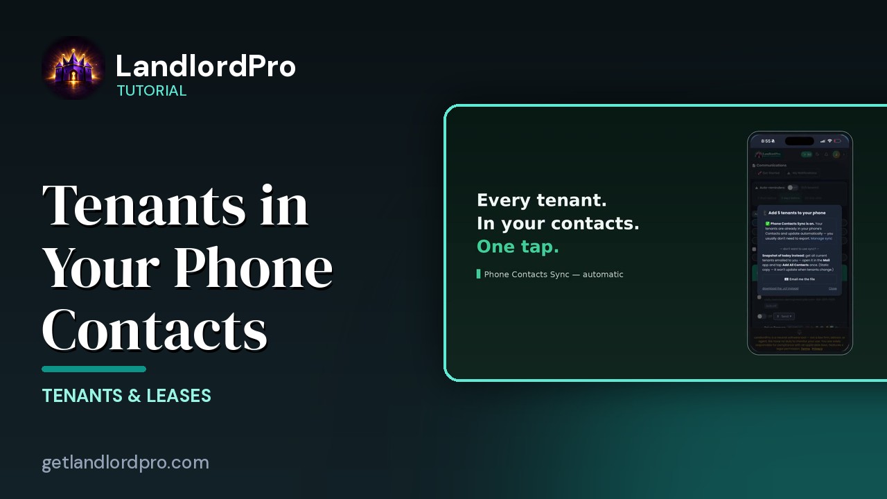 Tenants in Your Phone Contacts