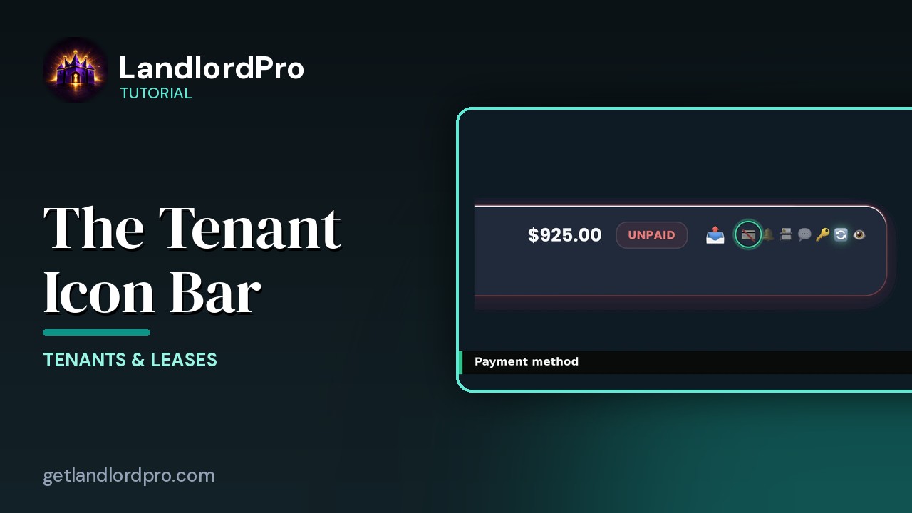 The Tenant Icon Bar