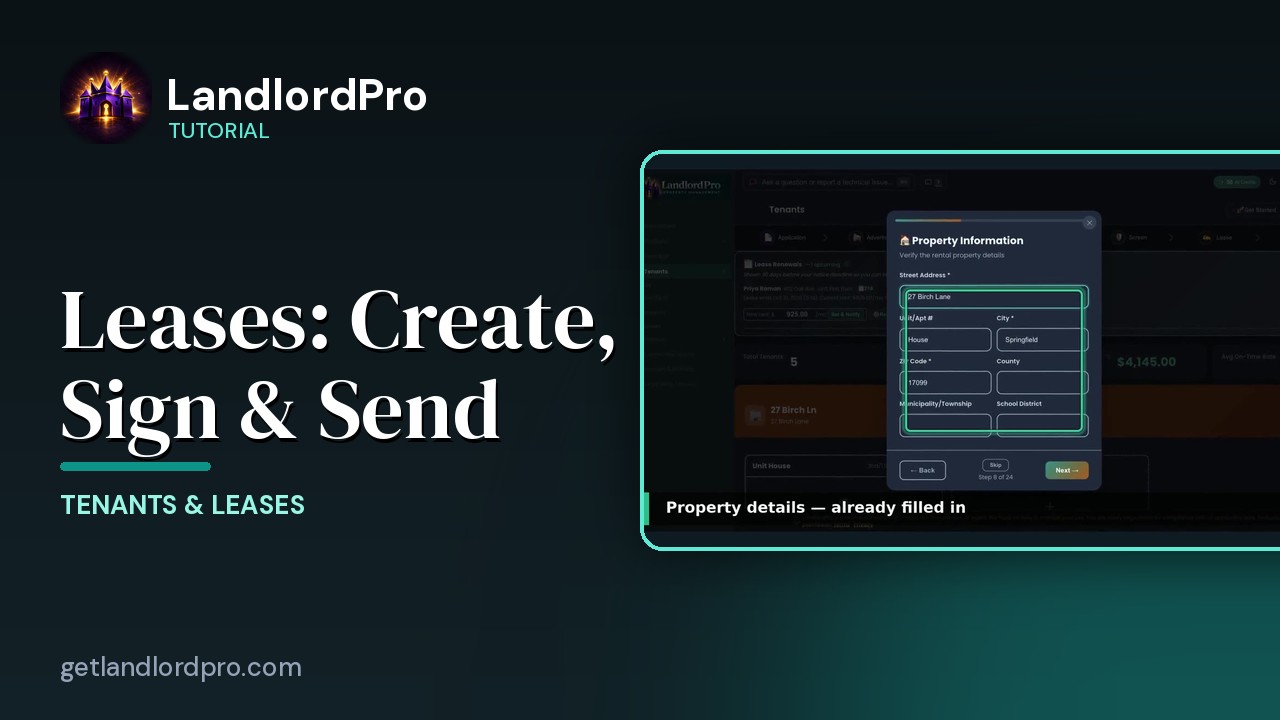 Leases — Create, Import, Sign & Send