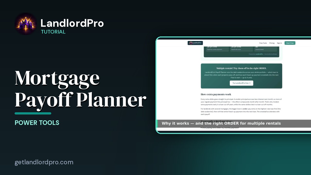 Mortgage Payoff Planner
